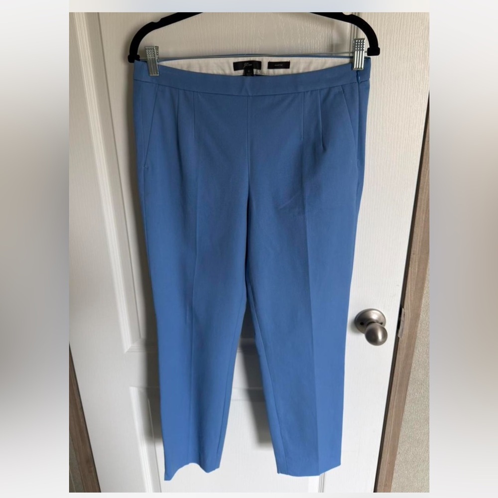 J Crew women's Martie slim crop pant blue